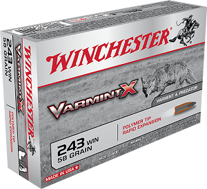 Picture of WINCHESTER VARMINT X 243 WINCHESTER 58GR PT